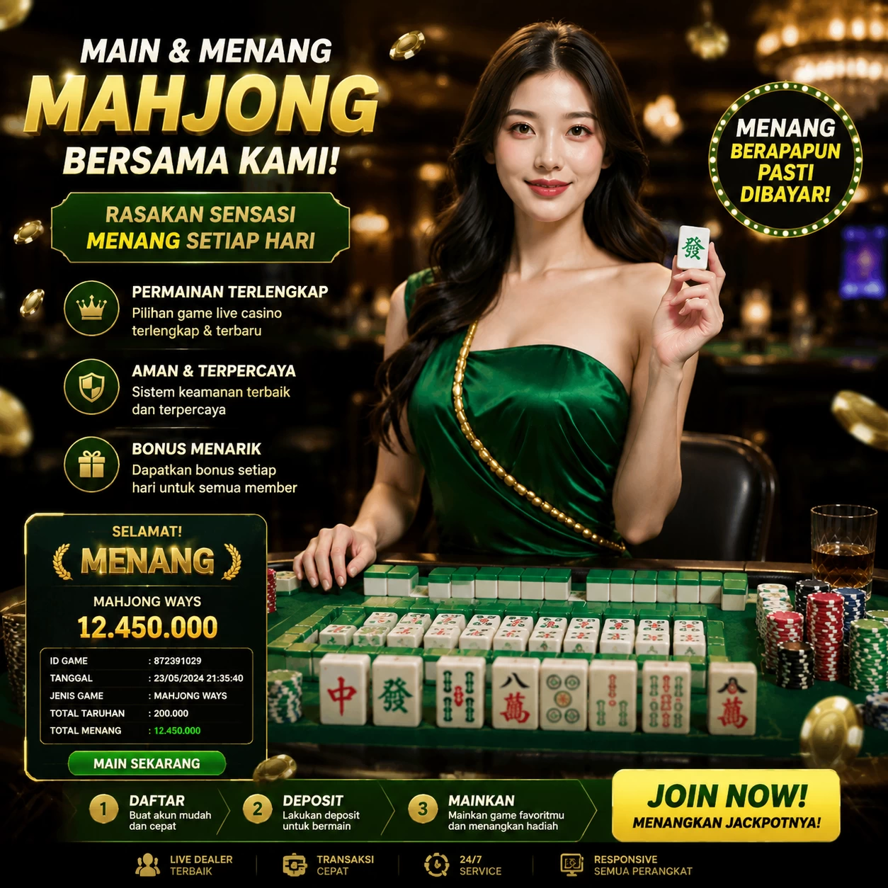 Yang berubah di ace777: bookmark, e-wallet, turnover